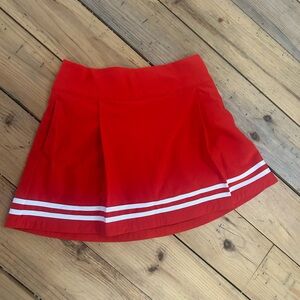 Chic Red Women's Skort with White Accents